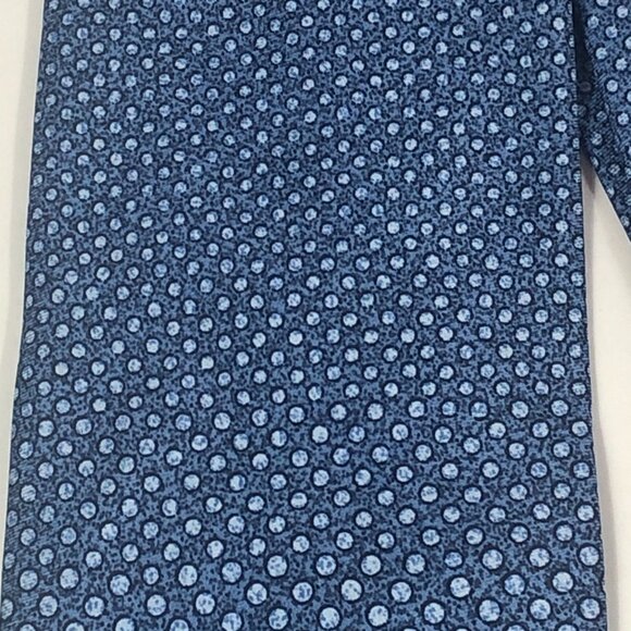 Gianfranco Ferre Tie Necktie Blue Polka Dot 100% Silk Made in Italy - Picture 4 of 7